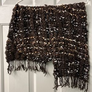 Chunky brown confetti scarf